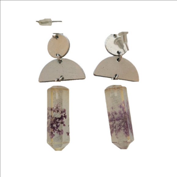 Unbranded Jewelry - Women's Unbranded Earrings, One Size, Silver Purple